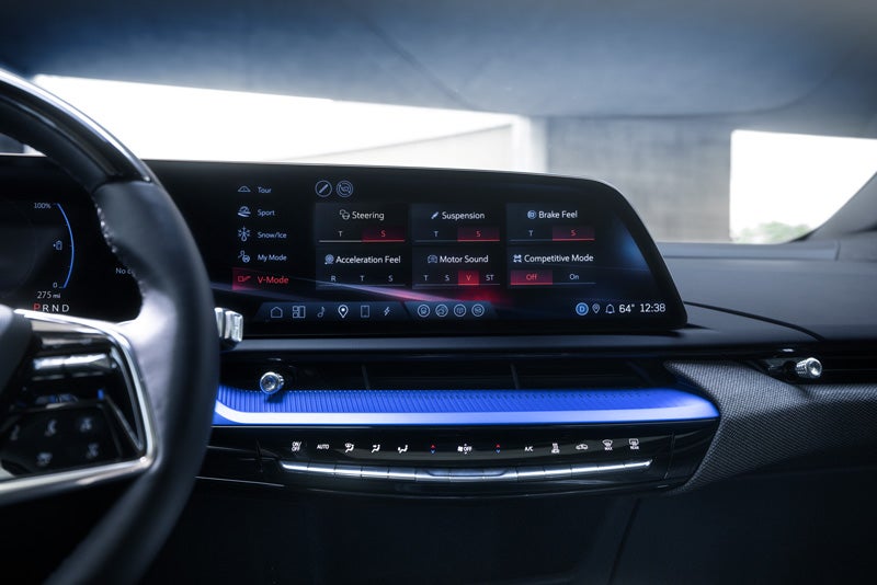 The 2026 OPTIQ-V Display Screen Displaying the V-Mode Settings | Ross Downing Cadillac in HAMMOND LA